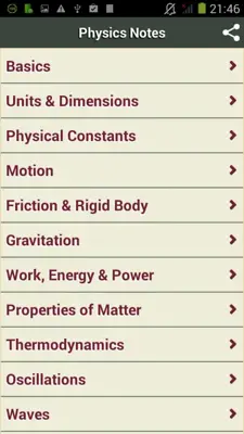 Physics Notes android App screenshot 6